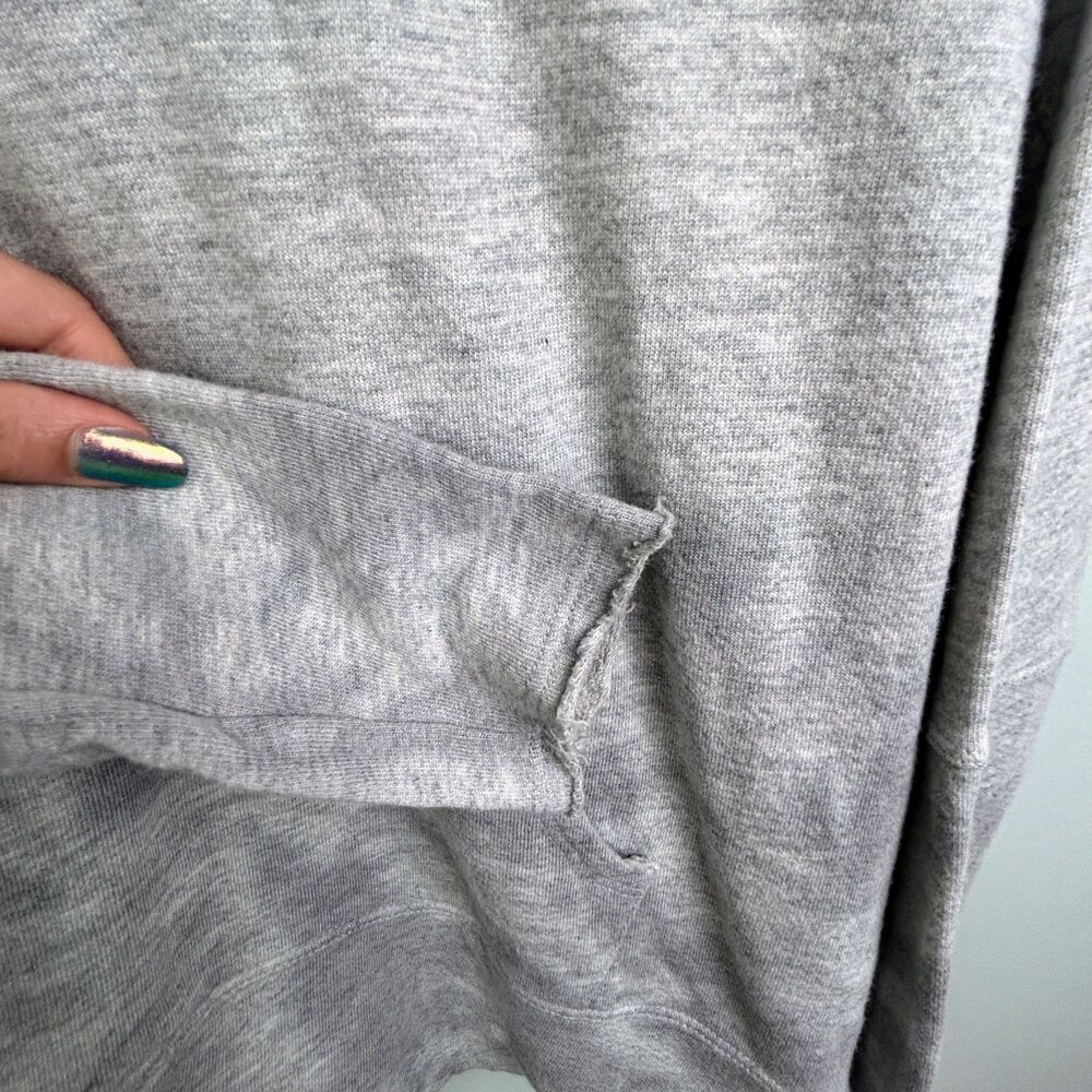 Johnny Was Calme Mira Sweatshirt Hoodie Grey Tie Dye Swirl Drawstring Pockets XS - Picture 7 of 14